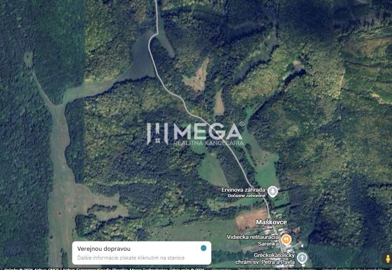 NA PREDAJ LESNÉ POZEMKY 7,8 ha MAŠKOVCE-DEDAČOV - Letecký pohľad na poľnohospodárske a lesné pozemky v oblasti Maškovce.