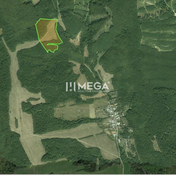 NA PREDAJ LESNÉ POZEMKY 7,8 ha MAŠKOVCE-DEDAČOV - Letecká mapa Poľnohospodárskych a lesných pozemkov v okolí dediny Maškovce.