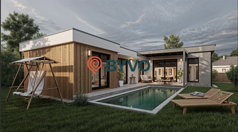 Dizajnový bungalov vo Hviezdoslavove.Celková úžitková plocha147m2