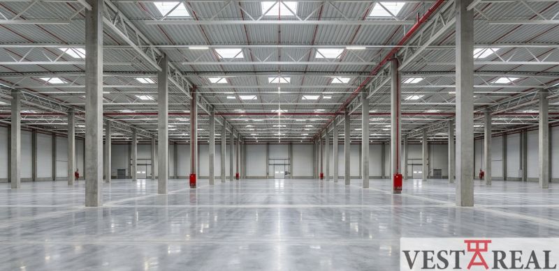 Prenájom A-Class logistickej haly s kanceláriami – 7 026 m², Galanta - Priestor Sklady a haly s oceľovými stĺpmi a hladkou podlahou.