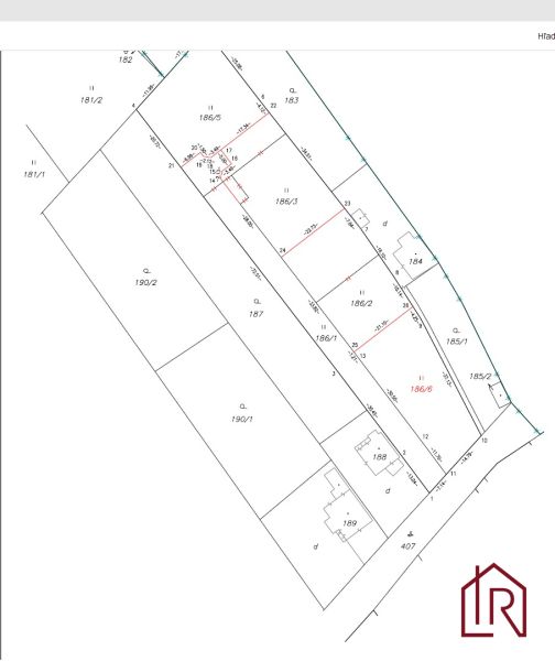 Stavebný pozemok obec Svinia – 751m2 - Pozemková mapa na Dudkovskej ulici v obci Svinia pre účely bývania.