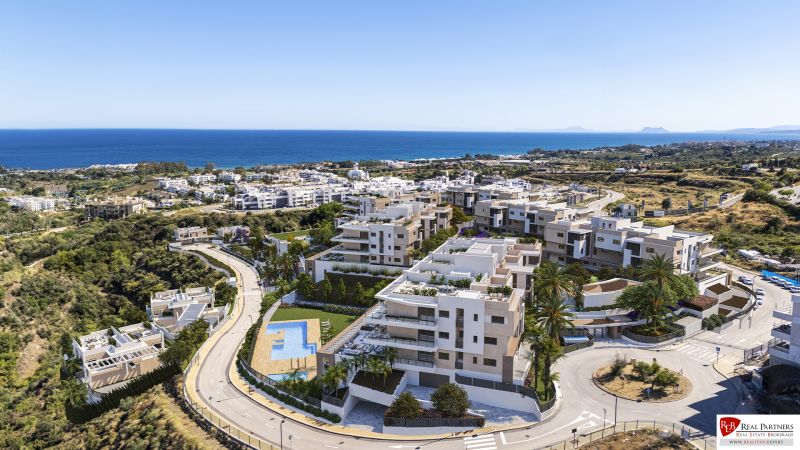 1-izbový apartmán s výhľadom na more, Estepona, Costa del Sol - Rekreačný apartmán v Estepona s výhľadom na more a bazénom.