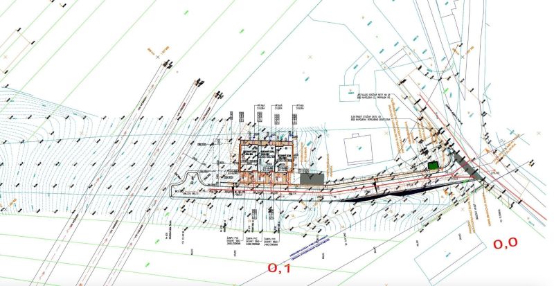 Na predaj stavebný pozemok pre rodinné domy – Banská Bystrica P306ZL - Mapa pozemku pre bývanie na Partizánskej ceste v Banskej Bystrici s plánmi infraštruktúry.