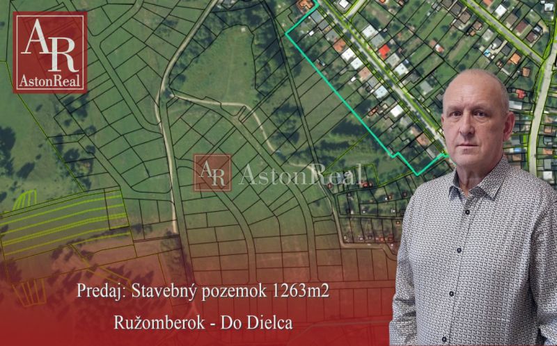PREDAJ: Stavebný pozemok 1263m2, Ružomberok - Do Dielca