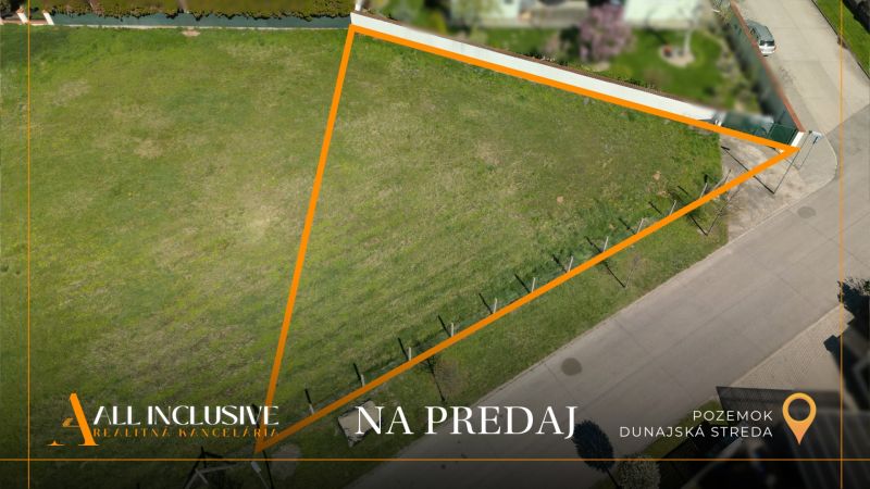 Na predaj pozemok o výmere 608m², Dunajská Streda