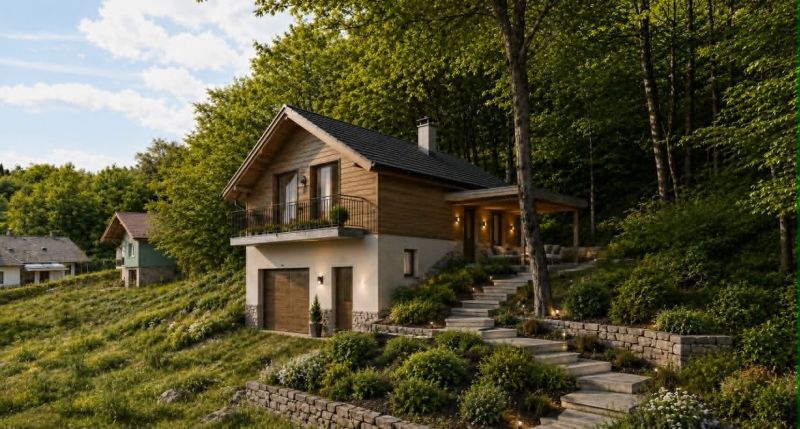 Pozemok 1066m2, Obišovce - Chata pri lese v Obišovciach na pozemku určenom na bývanie.