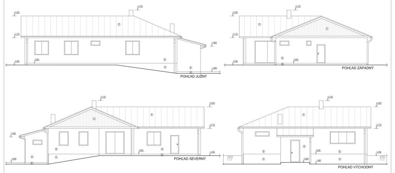 Na predaj stavebný pozemok o rozlohe - 2050 m² v obci Karná cca.15min. - Architektonické nákresy rodinného domu, projekt na pozemky - bývanie, Karná.