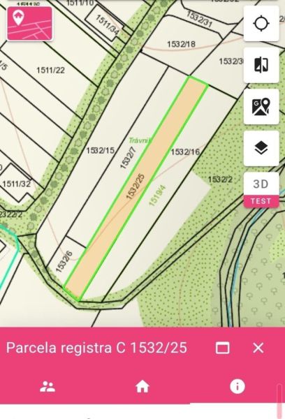 Predaj pozemku na bývanie, Žilina - Mapa Lysice s detailom parcely na Pozemky - bývanie, označená zelenou farbou.