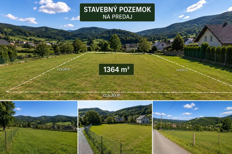 Predaj pozemku na bývanie, Žilina - Stavebný pozemok v Lysici, ideálny na bývanie, obklopený krásnou prírodou.