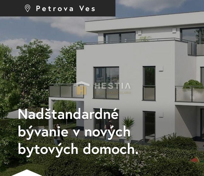 NA PREDAJ 2-izb.byt, novostavba BD1, terasa, Petrova Ves