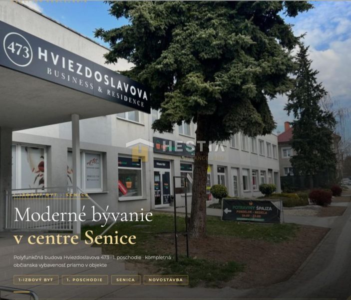 Nový 1 izb. byt – Rezidencia Hviezdoslavova