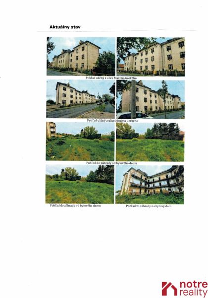 Jedinečná investičná príležitosť v Lučenci  - Budova na Ulici Maxima Gorkého v Lučenci, pohľad z ulice a záhrady.