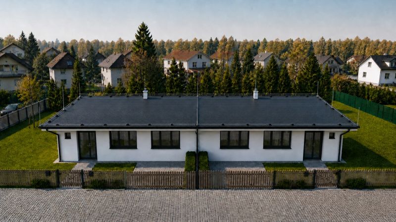 Projekt ČEREŠŇOVÁ ALEJ – 10 rod. domov/pozemk., Jelka - Rodinný dom v Jelke s upravenou záhradou a dreveným plotom v tichej lokalite.