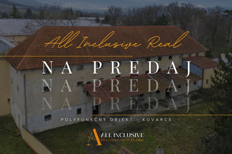 AREÁL | SKLAD | VÝROBNÁ HALA | KOVARCE | TOPOĽČANY - Polyfunkčný objekt na predaj v meste Kovarce na Hlavnej ulici, výrobné priestory.