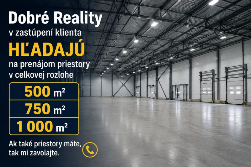 Prenájom skladu alebo haly, Poprad - Priestor Sklady a haly s betónovou podlahou a vysokým stropom, vyhľadávaný na prenájom.