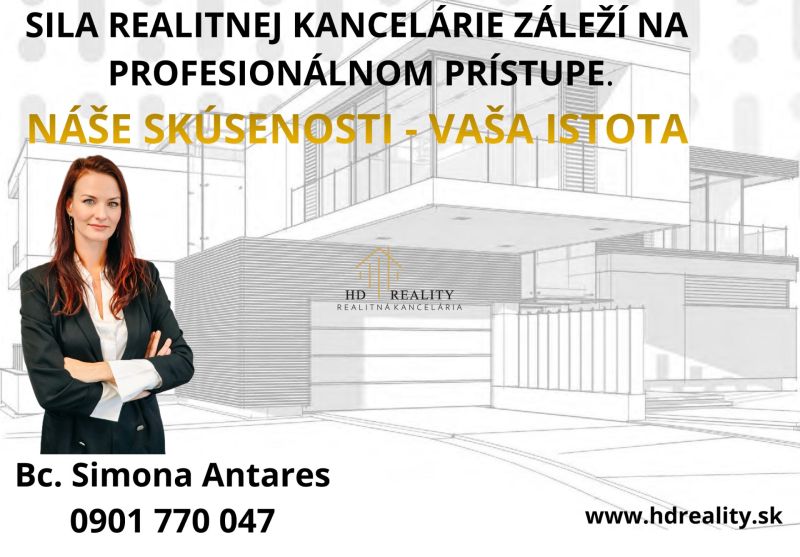 Pripravujeme do ponuky jedinečný apartmánový bytový dom Donovaly  - Reklamný plagát realitnej kancelárie s kontaktnými údajmi a vizualizáciou budovy.