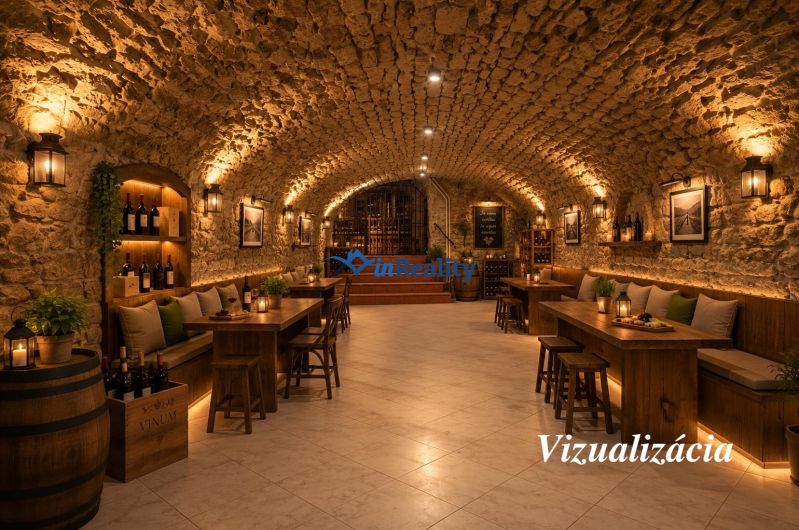 Objekt s historickým nádychom v Banskej Štiavnici - Štefultov - Gastro priestory s kamennými stenami a dreveným nábytkom vytvárajú útulnú atmosféru.