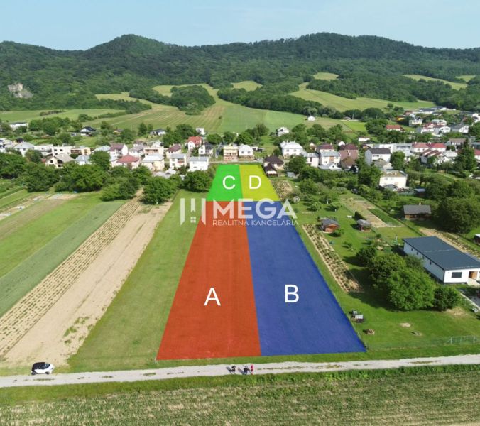 NA PREDAJ POSLEDNÉ TOP STAVEBNÉ POZEMKY C+D obec JASENOV - Pozemky - bývanie v Jasenove obklopené zeleňou a susediace s pôvodnou zástavbou.