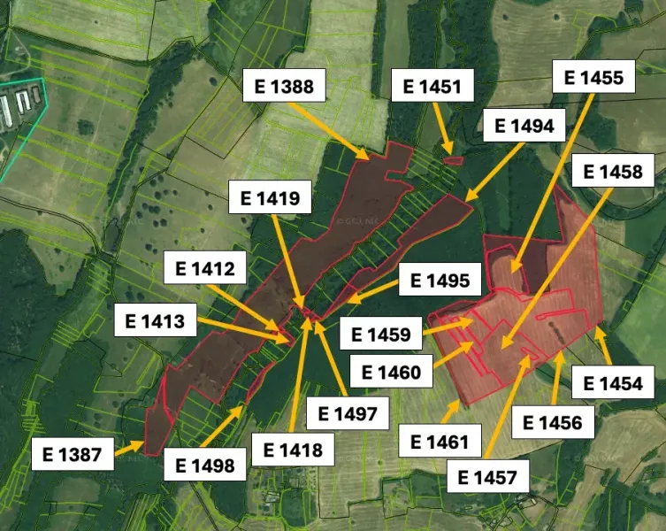 Litava – 16.405 m2 ORNÁ PÔDA a LES v pozemkových úpravách