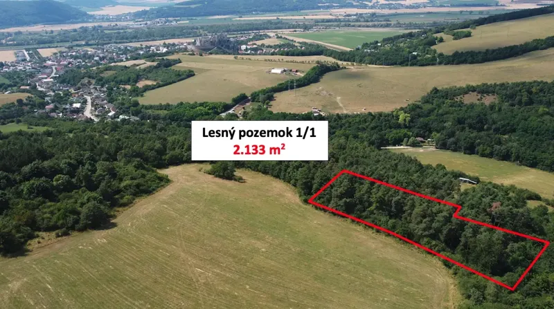 Beckov – 2.133 m2 LESNÝ POZEMOK v súkromnom vlastníctve