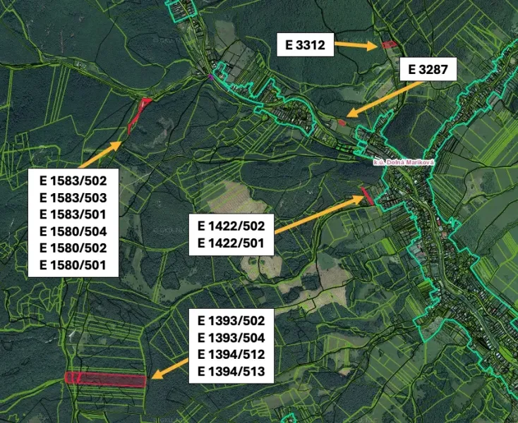Dolná Mariková – 10.126 m2 Orná pôda a lesy