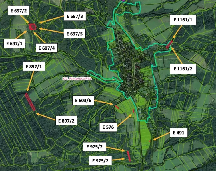 Rimavská Píla – 16.300 m2 ORNÁ PÔDA a LES v podiele 1/1