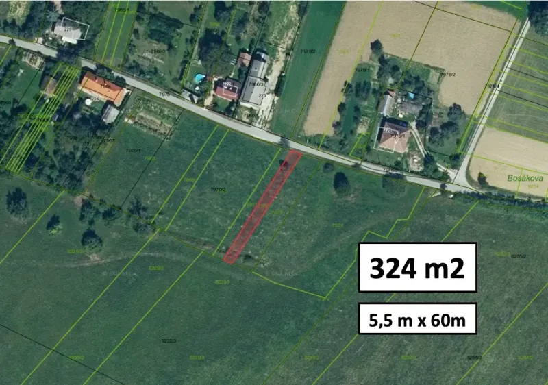 Prašník 324 m2 STAVEBNÝ POZEMOK v pozemkových úpravách