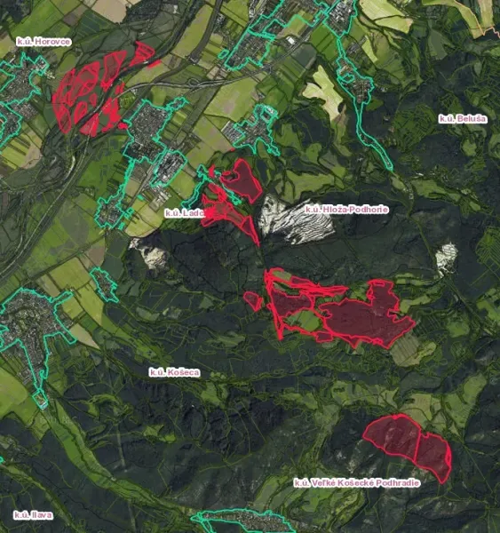 Ladce – 14.000 m2 LESOV (Urbáru)