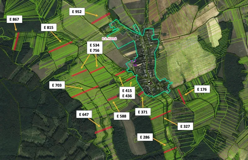 Karná -2.600 m2 ORNÁ PÔDA v pozemkových úpravách