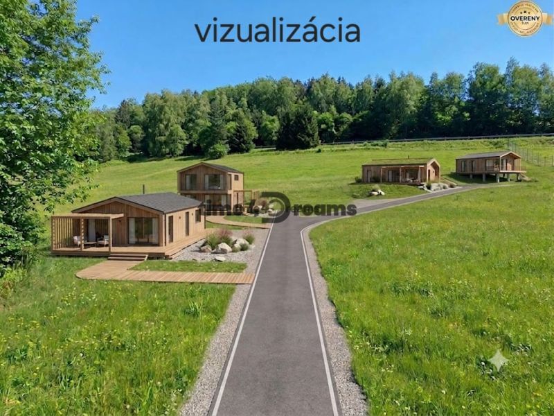 NA PREDAJ pozemky na stavbu domov HRIŇOVÁ - Vizualizácia malých domov v prírode, Pozemky - bývanie, Hriňová.