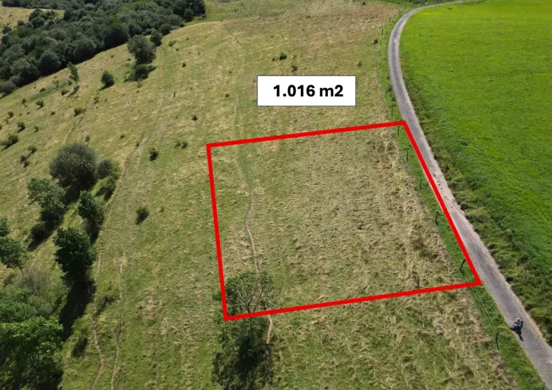 Vyšné Ružbachy – 1.016 m2 POZEMOK na CHATKU – Predaj - Pozemok so rozlohou 1.016 m², Zvláštne nehnuteľnosti, Stará Ľubovňa, vedľa cesty, zelená lúka.