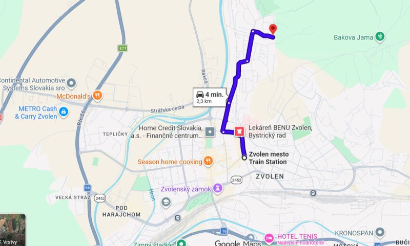 Predaj investičného pozemku. Podborová - Trasa z centra Zvolena na Ružovú ulicu, určená pre Pozemky - bývanie.