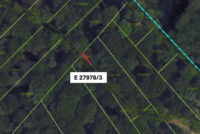 Vrbovce – 1.566 m2 INVESTIČNÉ pozemky – Predaj - Mapa pozemkových parciel v okolí Vrboviec so zreteľom na parcelu 27978/3.