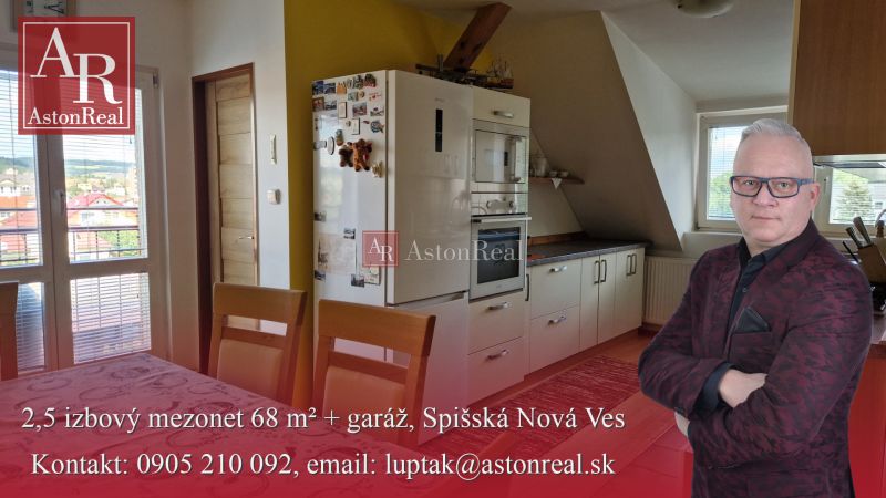 AstonReal: predaj 2, 5 izbový mezonet 68m2 + garáž - Spišská Nová Ves