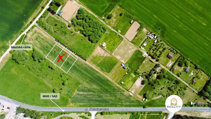 PREDAJ | Už LEN 2 POZEMKY pre RD, Prešov, Solivar - Pozemky na Zlatobanskej ulici v Prešove, vhodné na bývanie, s mestskou a súkromnou cestou.