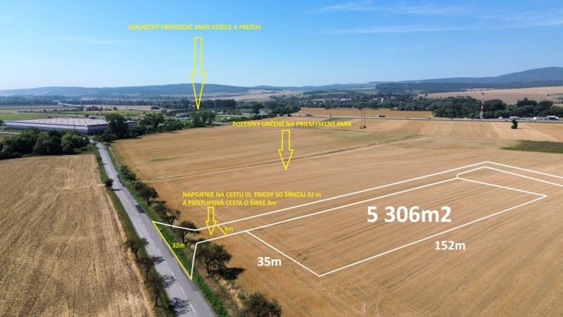 Investičný pozemok (5 306 m²) – Šarišské Bohdanovce - KOŠICE A PREŠOV