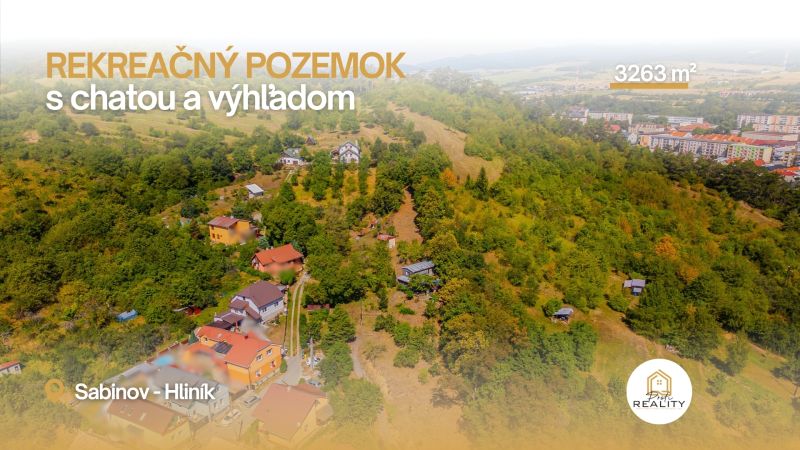 PREDAJ | REKREAČNÝ POZEMOK 3263 m² s CHATOU A VÝHĽADOM