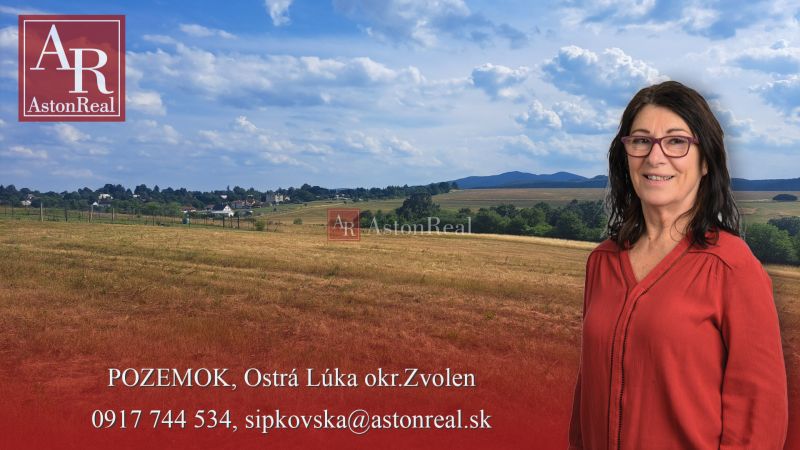 POZEMOK, Ostrá Lúka okr.Zvolen, rozloha cca 2900 m2,