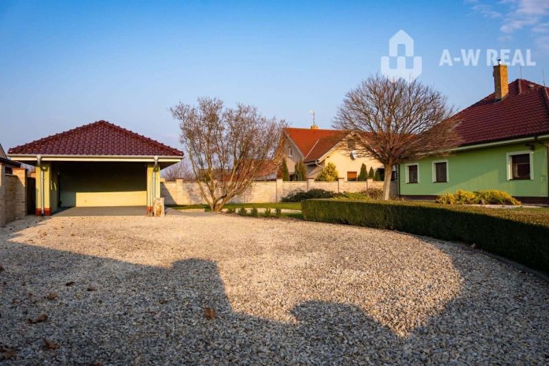 ☎️0918197701 Výnimočný, veľkometrážny 7-i rodinný dom s nádherným veľk - Exteriér rodinného domu v Dolnom Bare s garážou a upravenou záhradou.