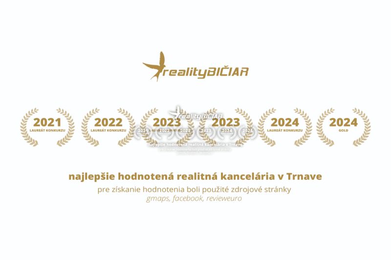 Stavebný pozemok 1212m² v obci Šelpice - Certifikát realityBIČIAR, ocenený ako najlepšia realitná kancelária v Trnave 2021-2024.