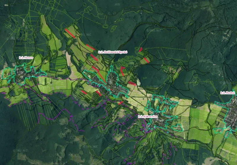 Rožňavské Bystré – 23.800 m2 ORNÁ PÔDA a LESY