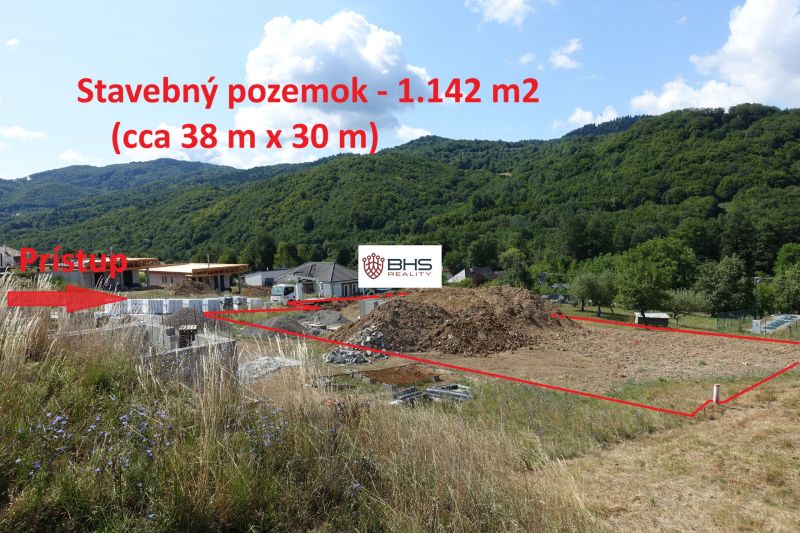 PREDAJ – pozemok pre rodinný dom, 1.142 m2, H. Hámre, okr. Žarnovica