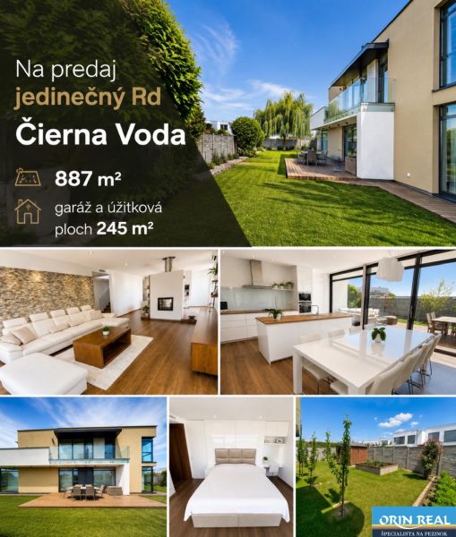Jedinečný moderný Rodinný dom Čierna Voda-Chorvátsky Grob 887m2