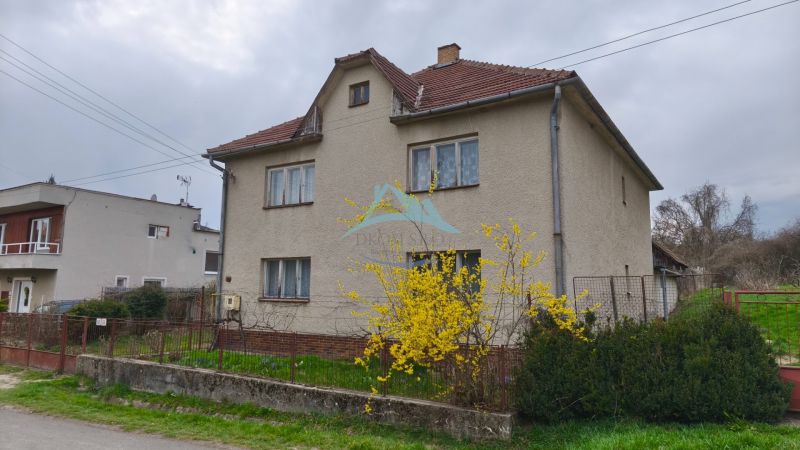 Znížená cena!!! Priestranný RD v obci Čebovce, okr. V. Krtíš. - Rodinný dom na Vinohradníckej ulici v Čebovciach s kvitnúcim kríkom v predzáhradke.