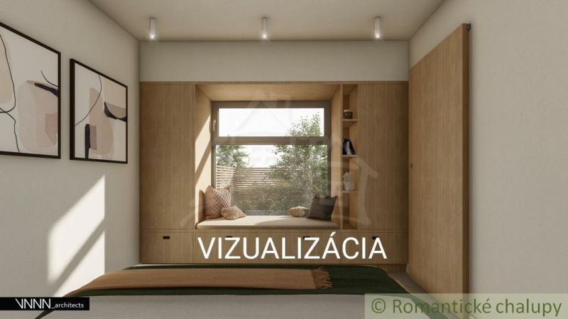 INVESTIČNÁ PRÍLEŽITOSŤ: Flexibilný objekt na bývanie aj podnikanie15 m - Interiér rodinného domu s útulným kútikom na sedenie pri okne.