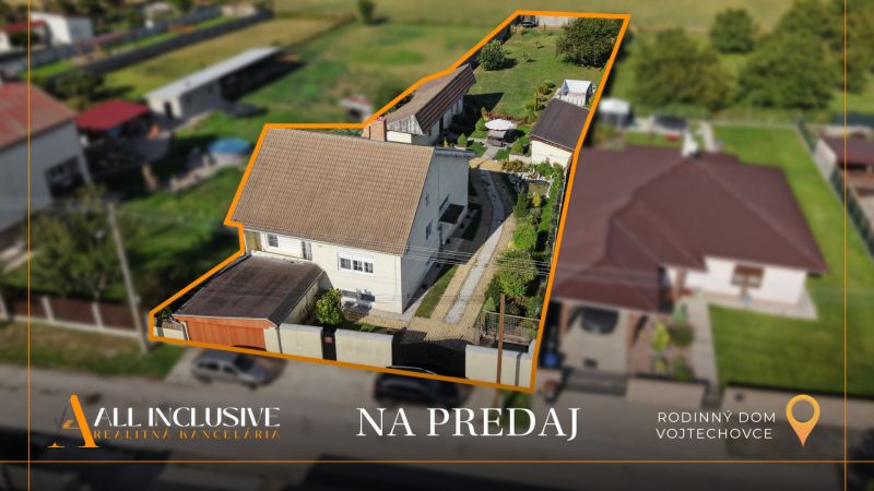 Na predaj 9-izb. RD v obci Nový Život - Vojtechovce - Rodinný dom na predaj na Vojtechovciach v Novom Živote s priestrannou záhradou.