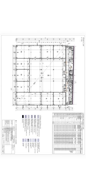 Ponúkame obchodné priestory 800m2 - Architektonický výkres obchodných priestorov s legendou a technickými špecifikáciami.