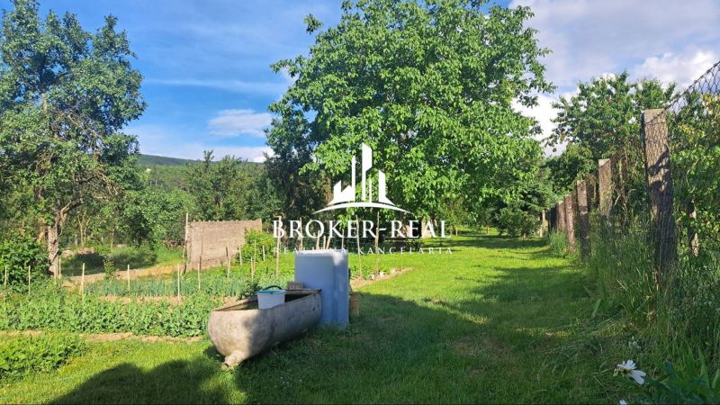Rodinný dom 2 izb. Gőnc - Záhrada rodinného domu v Gönci s množstvom zelene a vzrastlými stromami.