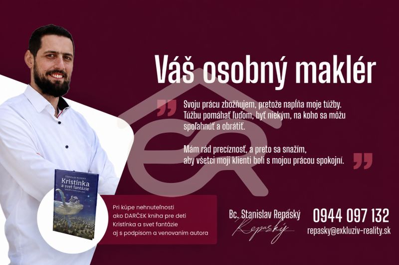 Na predaj kompletne prerobený 1 izbový byt, Vráble - Lúky, 36m2, 7/7 - Reklama na osobného makléra s knihou 