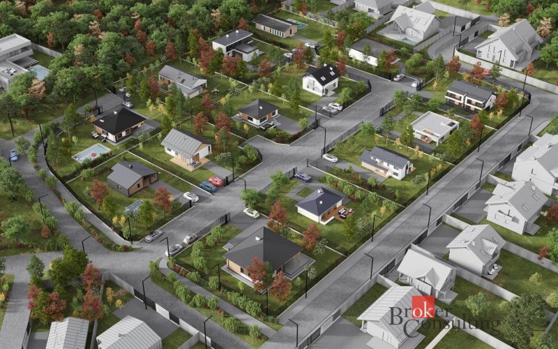 Projekt Rezidencia pod Lesom - Vizualizácia rezidenčnej štvrte v meste Nitra, Pozemky - bývanie.